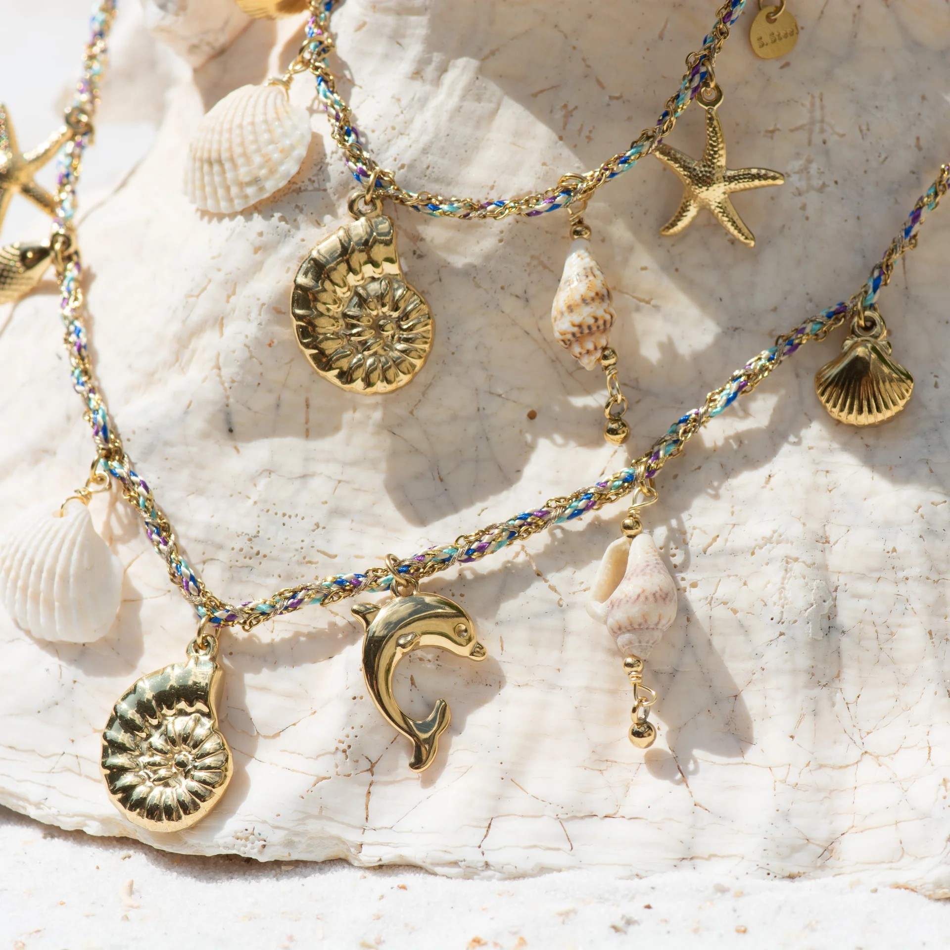 Noï Necklace Blue/Gold - Afbeelding 3