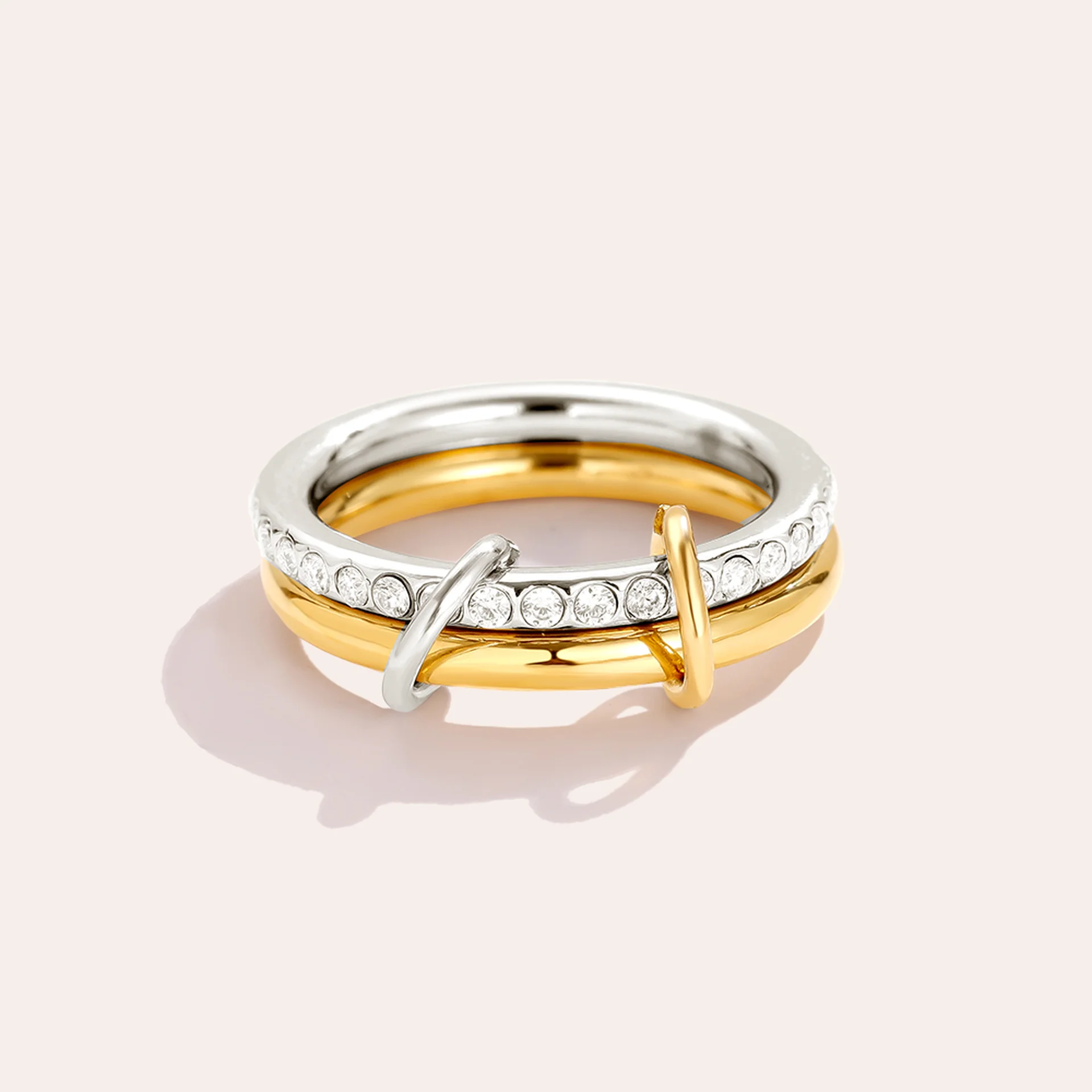 Niva Double Ring Gold/Silver