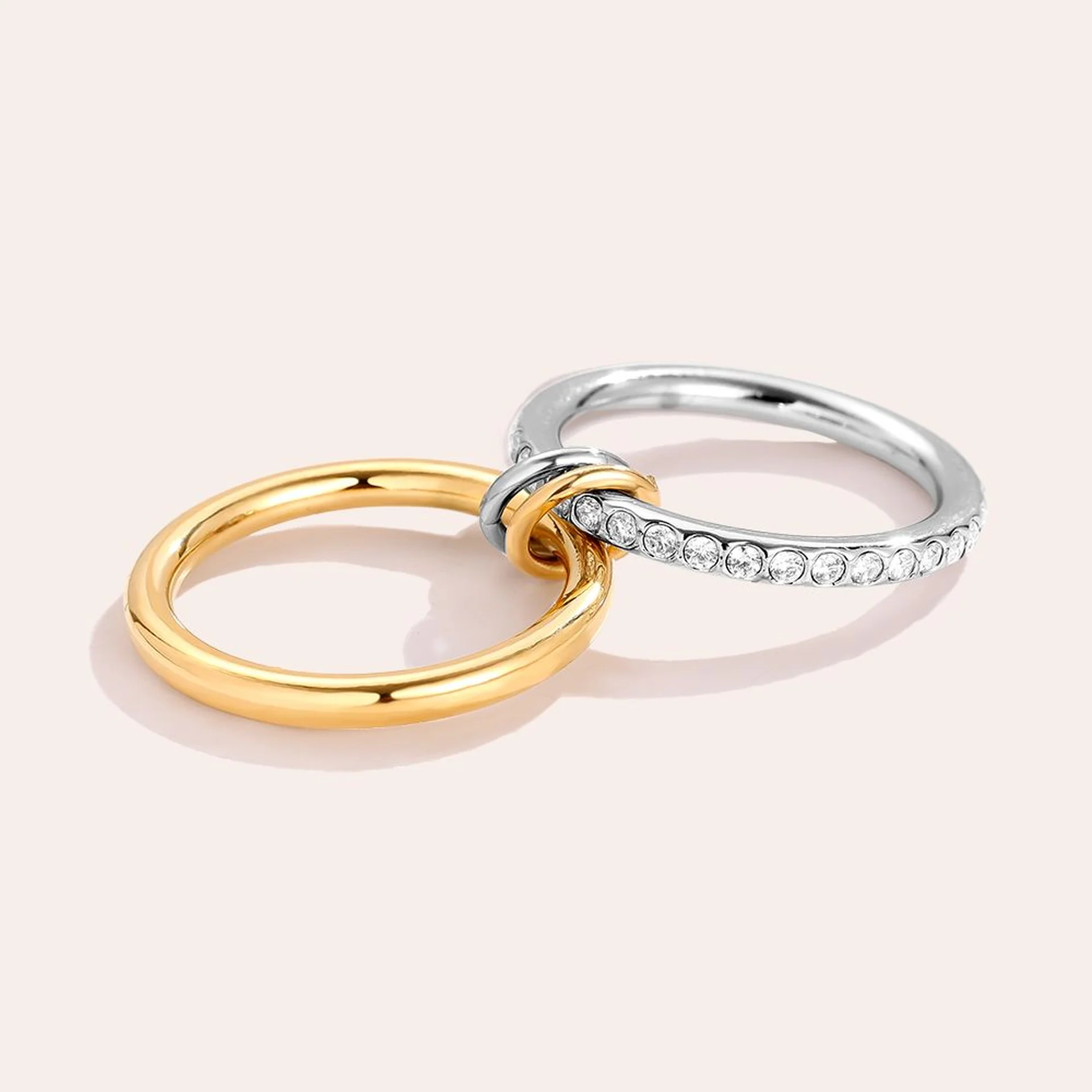 Niva Double Ring Gold/Silver - Afbeelding 2