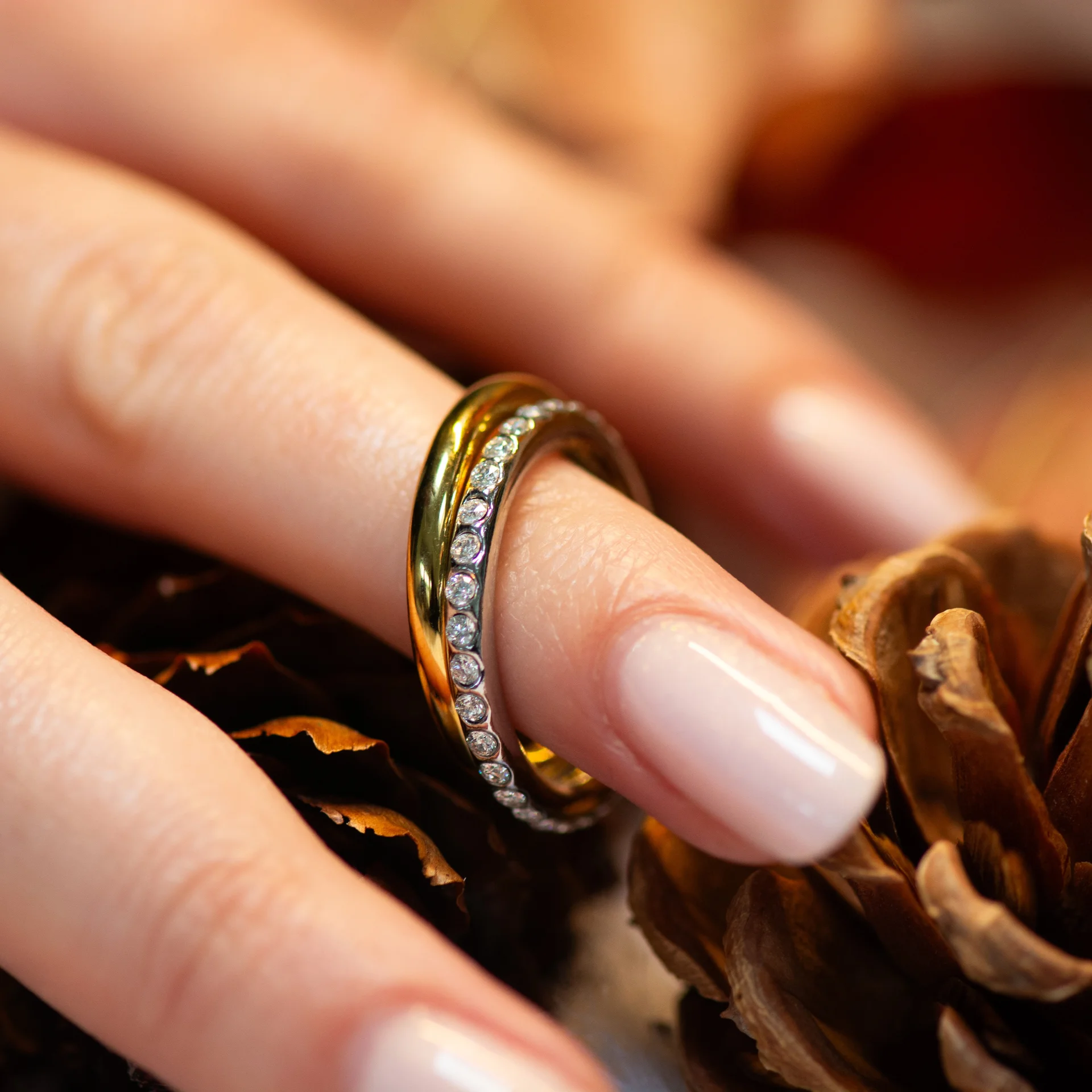 Niva Double Ring Gold/Silver - Afbeelding 3