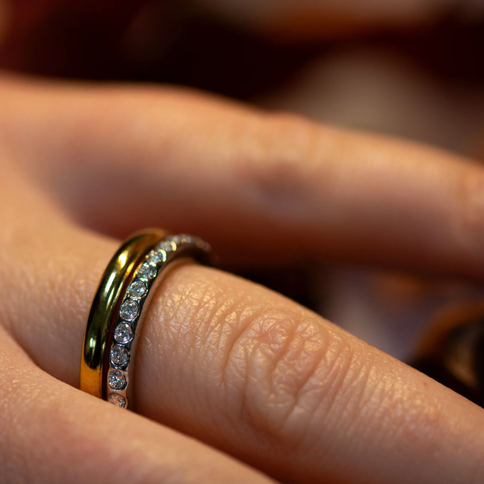 Niva Double Ring Gold/Silver - Afbeelding 5
