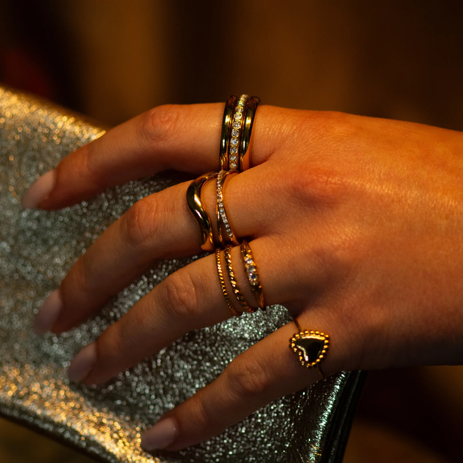 Niva Triple Ring Gold - Afbeelding 4