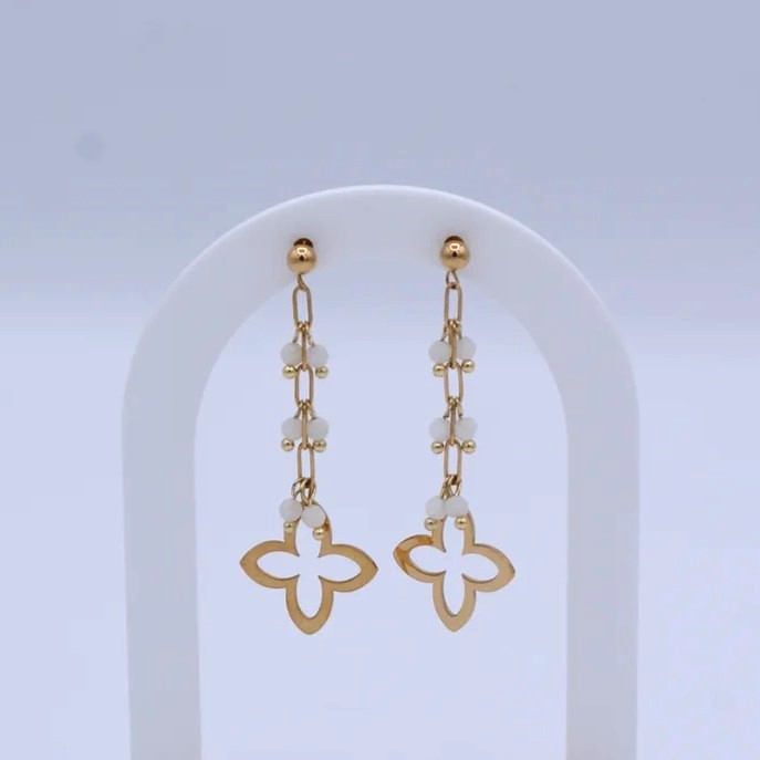 Flora Earrings Gold - Afbeelding 2