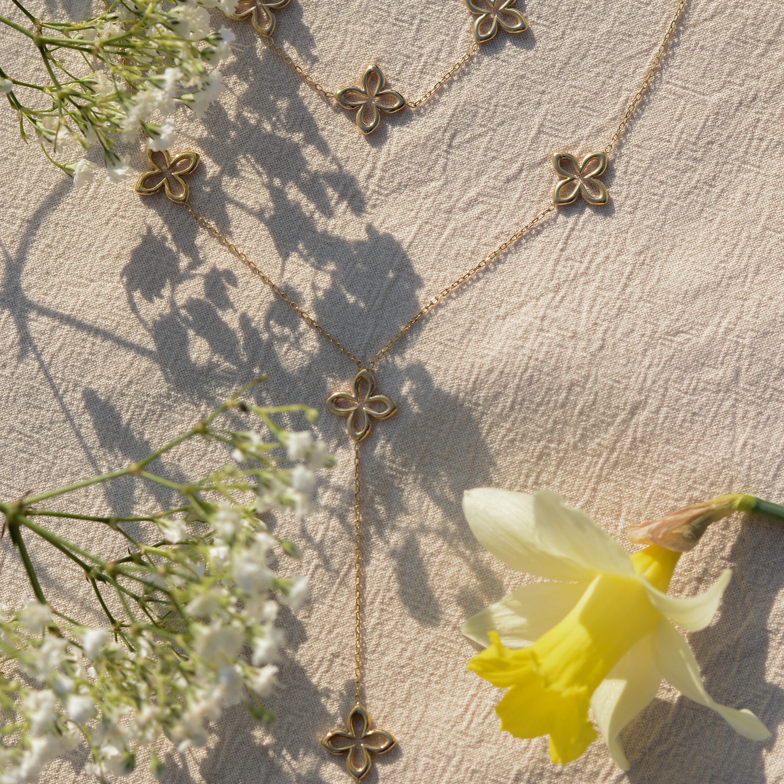 Flora Necklace Gold - Afbeelding 4