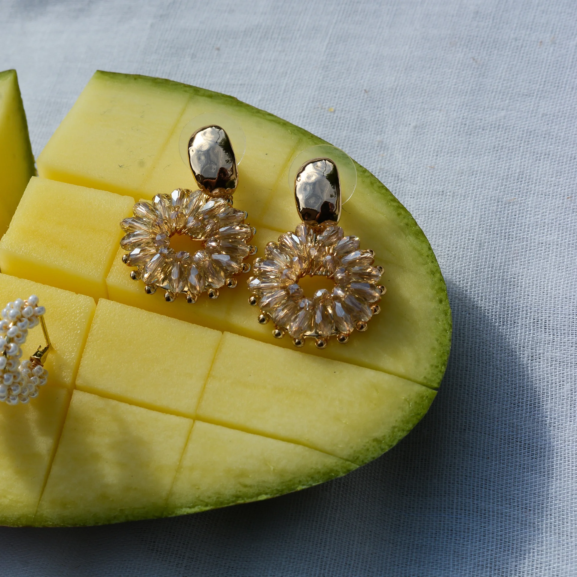 Alina Earrings Gold/Champagne - Afbeelding 3