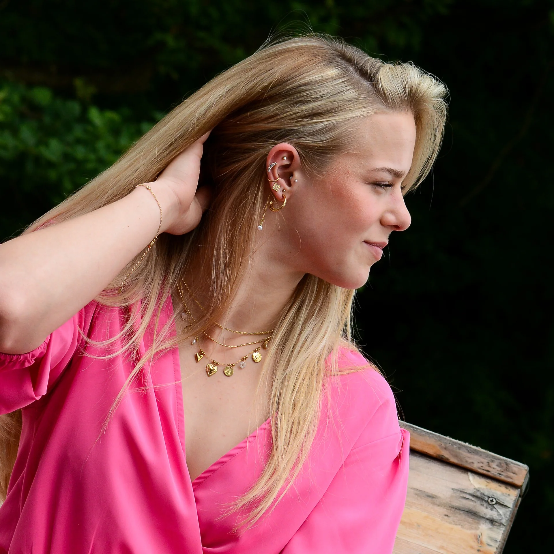 Alina Necklace Gold - Afbeelding 2