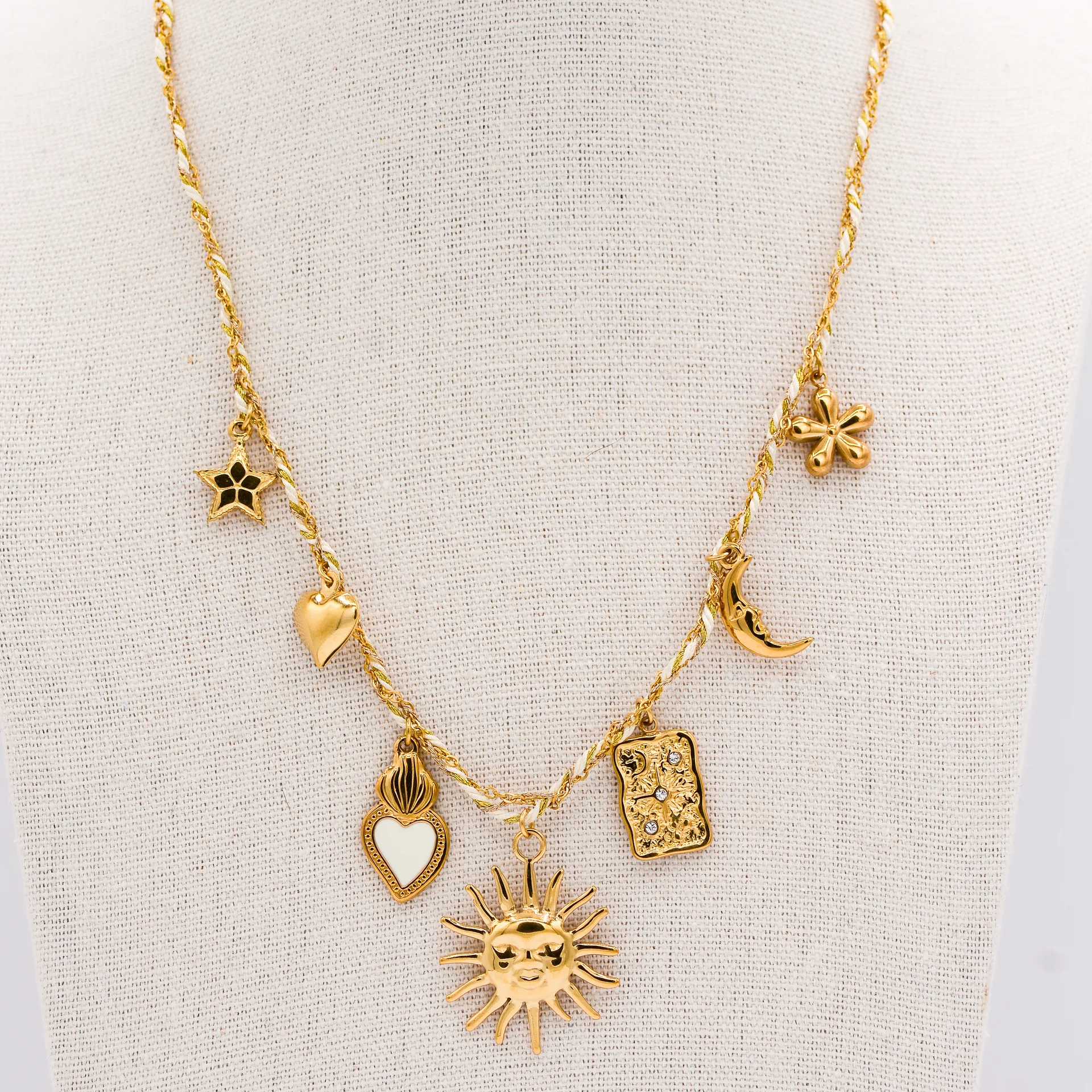 Boï Necklace Gold/White - Afbeelding 2