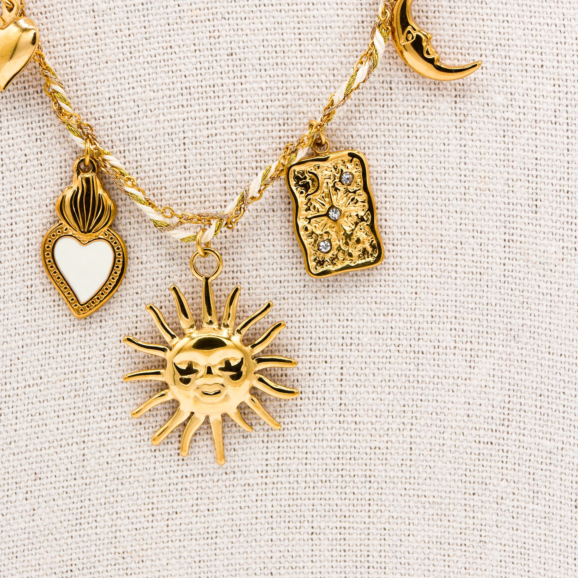 Boï Necklace Gold/White - Afbeelding 3