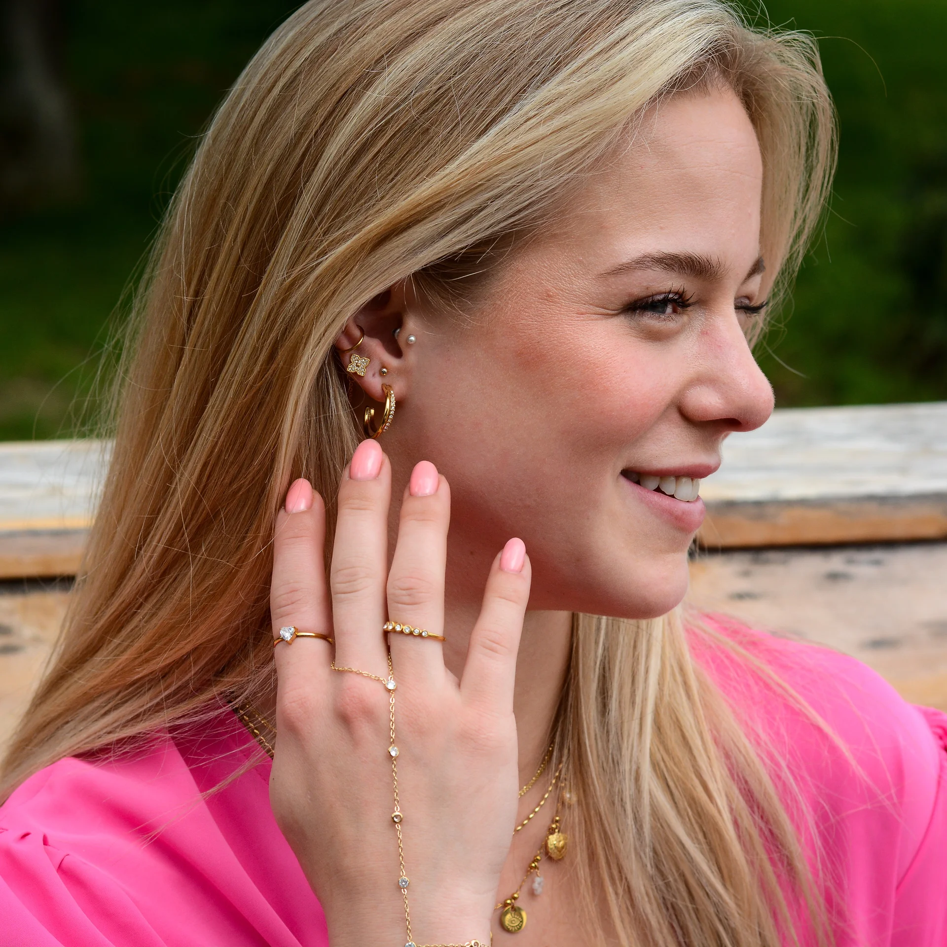 Lexa Earrings Gold - Afbeelding 2