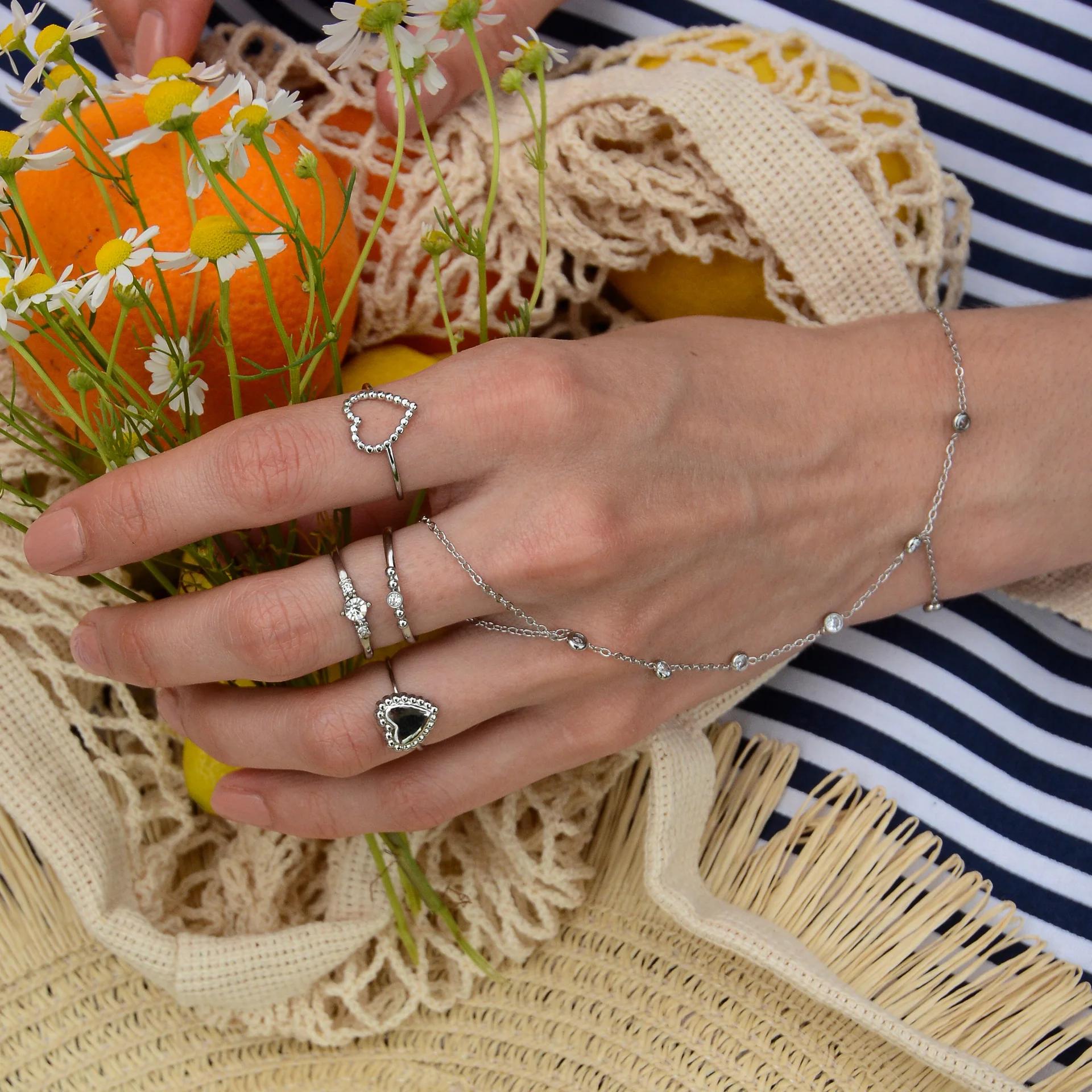 Sparkle Handchain Silver